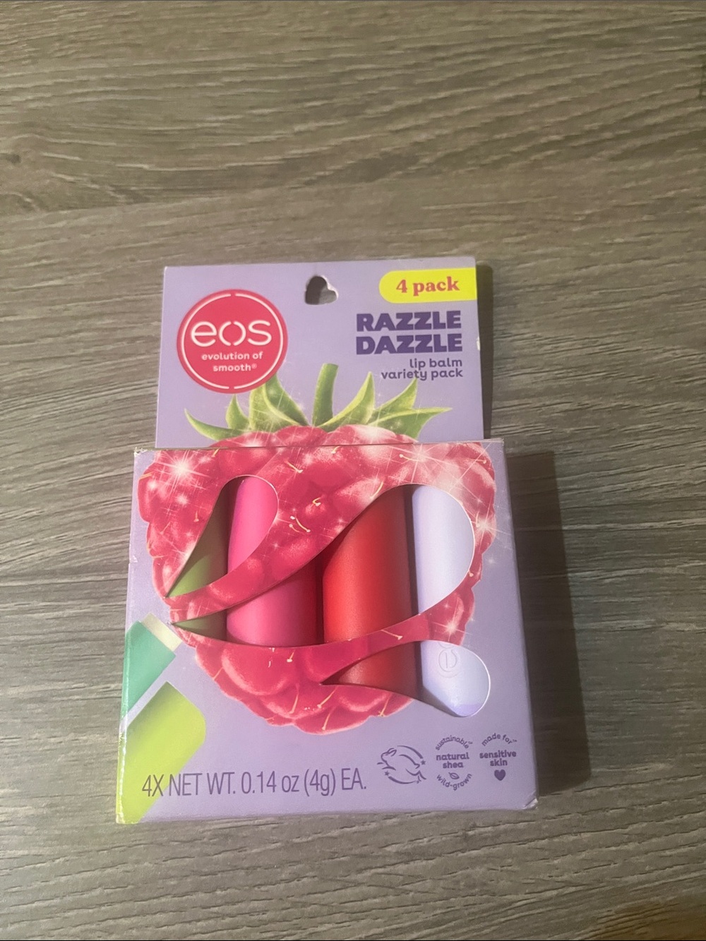 EOS Razzle Dazzle Lip Balm Variety Pack of 4